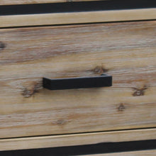 Load image into Gallery viewer, Coffee Table Solid Wood Acacia & Veneer Frame 2 Drawers Storage Sliver Brush Colour