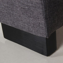 Load image into Gallery viewer, Bed Head King Charcoal Headboard Upholstery Fabric Tufted Buttons