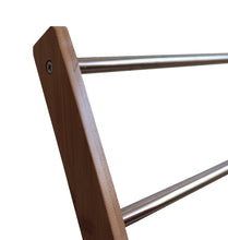 Load image into Gallery viewer, Bamboo Towel Bar Metal Holder Rack 3-Tier Freestanding and Bottom shelf for Bathroom