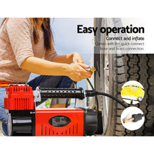 Load image into Gallery viewer, Giantz 12V Portable Air Compressor - Red