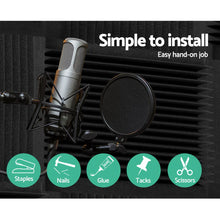 Load image into Gallery viewer, Alpha 20pcs Acoustic Foam Panels Tiles Studio Sound Absorbtion Wedge 30X30CM