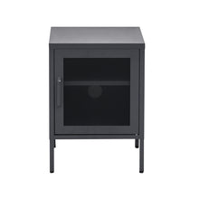 Load image into Gallery viewer, ArtissIn Mini Mesh Door Storage Cabinet Organizer Bedside Table Black