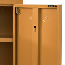 Load image into Gallery viewer, ArtissIn Sweetheart Metal Locker Storage Shelf Shoe Cabinet Buffet Sideboard Yellow