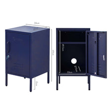 Load image into Gallery viewer, ArtissIn Metal Locker Storage Shelf Filing Cabinet Cupboard Bedside Table Blue