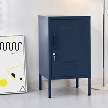 Load image into Gallery viewer, ArtissIn Metal Locker Storage Shelf Filing Cabinet Cupboard Bedside Table Blue