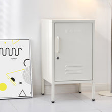 Load image into Gallery viewer, ArtissIn Metal Locker Storage Shelf Filing Cabinet Cupboard Bedside Table White