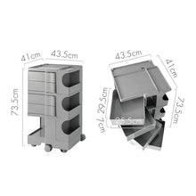 Load image into Gallery viewer, ArtissIn Replica Boby Trolley Storage Bedside Table Cart Mobile 5 Tier Grey