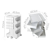 Load image into Gallery viewer, ArtissIn Replica Boby Trolley Storage Drawer Cart Shelf Mobile 5 Tier White
