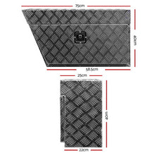 Load image into Gallery viewer, Giantz Pair of Under Tray Undertray Tool Box Aluminium Alloy Underbody Toolbox