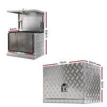 Load image into Gallery viewer, Giantz 75x50x55cm Aluminium Tool box Generator Toolbox Truck Ute Trailer Canopy