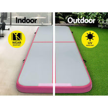 Load image into Gallery viewer, Everfit 3m x 1m Air Track Mat Gymnastic Tumbling Pink and Grey