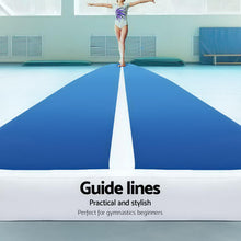 Load image into Gallery viewer, 6m x 1m Inflatable Air Track Mat 20cm Thick Gymnastic Tumbling Blue And White