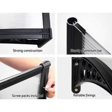 Load image into Gallery viewer, Instahut DIY Window Door Awning Shade 1 x 2m - Transparent
