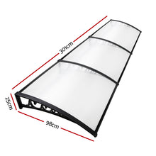 Load image into Gallery viewer, Instahut DIY Window Door Awning Shade 1 x 3m - Transparent
