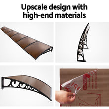 Load image into Gallery viewer, Instahut Window Door Awning Door Canopy Patio UV Sun Shield BROWN 1mx6m DIY