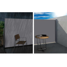 Load image into Gallery viewer, Set of 2 Instahut Side Awning Sun Shade Outdoor Blinds Retractable Screen 1.8X3M GR