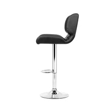 Load image into Gallery viewer, Set of 4 PU Leather Gas Lift Bar Stools - Black and Chrome
