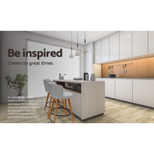 Load image into Gallery viewer, Set of 4 Wooden Fabric Bar Stools With Circular Footrest - Light Grey