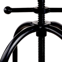 Load image into Gallery viewer, Set of 2 Industrial Round Seat Wood Metal Bar Stool- Black and Brown