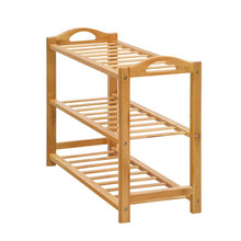 Load image into Gallery viewer, Simple 3 Tiers Bamboo Shoe Rack