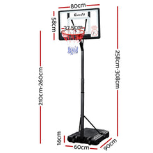 Load image into Gallery viewer, 62cm Base Adjustable Portable Basketball Hoop