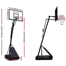 Load image into Gallery viewer, 112cm Base Portable Height Adjustable Basketball Hoop