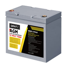 Load image into Gallery viewer, Giantz 75Ah Deep Cycle Battery & Battery Box 12V AGM Marine Sealed Power Solar Caravan 4WD Camping