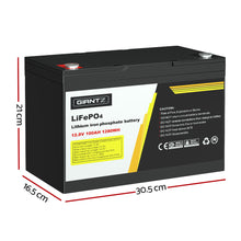 Load image into Gallery viewer, Giantz Lithium Iron Battery 100AH 12.8V LiFePO4 Deep Cycle Battery 4WD Camping