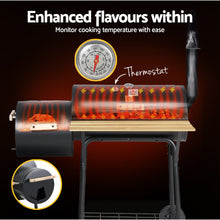 Load image into Gallery viewer, Grillz BBQ Grill 2-In-1 Offset Charcoal Smoker
