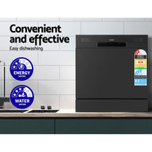 Load image into Gallery viewer, Freestanding 8 place settings Benchtop Dishwasher - Black