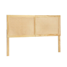 Load image into Gallery viewer, Artiss Bed Head Queen Size Rattan - RIBO Pine