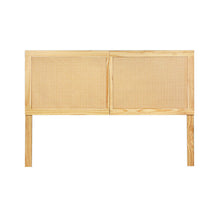 Load image into Gallery viewer, Artiss Bed Head Queen Size Rattan - RIBO Pine