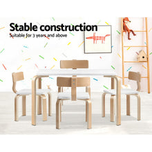 Load image into Gallery viewer, Keezi Nordic Kids Table Chair Set Desk 5PC Activity Dining Study Children Modern