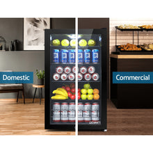 Load image into Gallery viewer, Commercial 115L Beverage Glass Door Bar Fridge