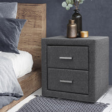 Load image into Gallery viewer, Fabric Bedside Table - Grey 1 PC