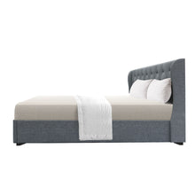 Load image into Gallery viewer, Artiss Issa Bed Frame Fabric Gas Lift Storage - Grey King