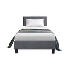 Load image into Gallery viewer, Artiss Neo Bed Frame Fabric - Grey King Single