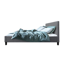 Load image into Gallery viewer, Fabric Grey Queen Bed Frame