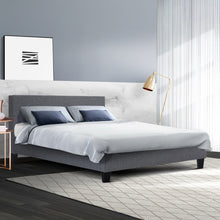 Load image into Gallery viewer, Fabric Grey Queen Bed Frame