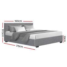 Load image into Gallery viewer, Artiss Nino Bed Frame Fabric - Grey Queen