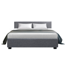 Load image into Gallery viewer, Artiss Nino Bed Frame Fabric - Grey Queen