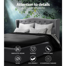 Load image into Gallery viewer, Artiss Pier Bed Frame Fabric - Grey Double