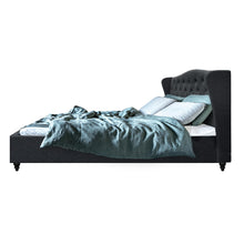 Load image into Gallery viewer, Artiss Pier Bed Frame Fabric - Charcoal King