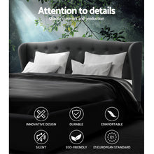 Load image into Gallery viewer, Artiss Pier Bed Frame Fabric - Charcoal King