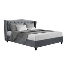 Load image into Gallery viewer, Artiss Pier Bed Frame Fabric - Grey King