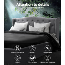 Load image into Gallery viewer, Artiss Pier Bed Frame Fabric - Grey Queen