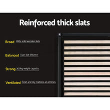 Load image into Gallery viewer, Double Size Fabric Charcoal Gas Lift with Storage Bed Frame without Headboard