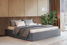 Load image into Gallery viewer, Artiss King Size Gas Lift Bed Frame Base With Storage Platform Fabric
