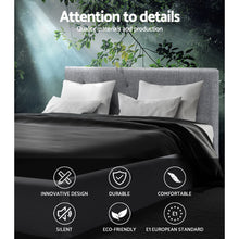 Load image into Gallery viewer, Fabric Grey Double Bed Frame