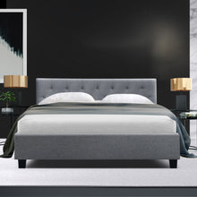 Load image into Gallery viewer, Fabric Grey Queen Bed Frame